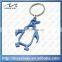 Custom Aluminum Blue Color Penquin Shape Bottle Opener Keyring
