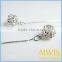 Unique Deisgn Shambhala Rhinestones 925 Sterling Silver Earring