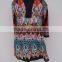 Ladies wear polyester satin fabric printed beautiful casual tunic blouse & kurtis summer wear