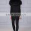 Drawstring waist Jacket Vest With Fake Fur Lining Luxury Colorful Raccoon Fur Hood
