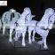 Outdoor christmas decoration horse carriage fancy gaint horse lighted carriage led for christmas with high quality