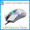 New design Colorful led breath gaming mouse with 4 adjustable dpi