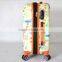 4 wheels fashion colourful printing luggage