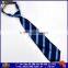 Custom 100%polyester elastic tie for school uniform neckties