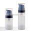 round 30ml 50ml PP plastic cosmetic airless pump bottle