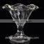 240ml Creative transparent flower shape glass ice cream cup dessert bowl