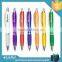 Bottom price most popular logo multi color plastic ballpoint pen