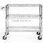 3 tiers Steel trolley wire shelving chrome