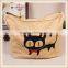 Cat pattern printing canvas tote bag