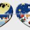 China hot selling sublimation heart Shape Polymer Plastic Christmas Ornament, Christmas Decorations