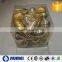 Many Different Sizes Golden Christmas Ornaments