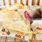 100% cotton Infant Kindergarten anti kicking sleeping bag quilt for four seasons detachable and washable yellow car style