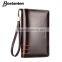 leather bags men clutch business wallet hand bag zipper