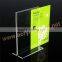 clear plastic menu holder
