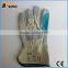BSSAFETY china supplier 2016 wholsale welding safety work glove leather with cotton fabric