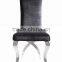 durable and noble single seat black stainless steel chair