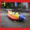 0.9mm PVC tarpaulin inflatable water games banana boat / flying fish boat for sale