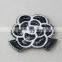 Mystical Embroidery Textile Patches Gardenia Black and White Match Pattern Trim 6*7cm for Dress