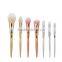 7/8pcs rose gold/silver/gold metal powder buffing makeup brush set foundation brush