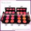 3 colors makeup blush palette container with mirror
