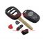 Remote key shell for Toyota 3+1 button case fob cover blank with toy43 blade and red speak button