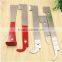 portable cranked bee hive tool with red J-type scraper of honey scraper/hive tool