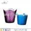 unique purple replacement glass goblet flower shape candle holder cheap