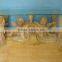 Modern style glass top hand carved marble base dining table