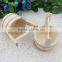 custom made small wooden rice bucket