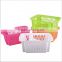 Stackabke plastic basket for vegetable & Fruit rack plastic vegetable storage basket