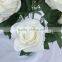 12 branches bunch white color silk rose flower