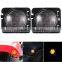 Smoked Lens Amber Front Fender Flares LED Side Maker Lights Parking Turn Lamp Bulb Indicator Lens for 2007 - 2016 Jeep Wrangler