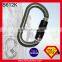 Twist Lock Rescue Rock Climbing 23KN Aluminum Carabiner	With O Type