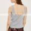 New Arrival Ribbing Hem Custom Design V-Back Knitted Top Tank Tops ln Bulk