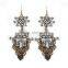 Unisex Fashion Alloy Rhinestone Chain Statement Necklace Earring Jewelry Sets