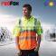 two tone knitted collar hi vis work shirt