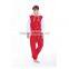 Fashion onesie jumpsuits with contrast sleeves red jumpsuits for men