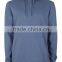 100% Cotton French Terry Men Sweatshirt Pullover Plain Classic Fit Hoodie With Front Pockets Blue
