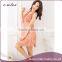 Ladies sexy lace flower transparent intimate sleepwear robe night gown