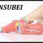 Ladies colorful five toe non slip dots yoga socks wholesale