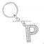 Europe and the United States foreign trade hit 26 English letters key chain metal diamond key creative personality small accesso