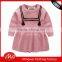 Childrens front tassels long sleeve classt simple pullover sweater kids dresses for girls