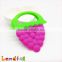 Silicone Purple Fruit Teething Ring Infant Baby Pacifier Grape Finger Teether