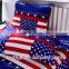 2017 NEW DESIGN FLAG FLANNEL 4PCS BEDDING SET