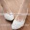 Flat-bottomed single-shoe PU rubber sole women's shoes wholesale hand-crafted water diamond wedding shoes WS030