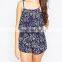 Party waer short floral wholesale custom evening ladies african print jumpsuits