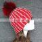 2017 Cheap Beanie Hats Handmade Pompoms Cap Custom Made Knitting Hat