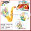 Promotional plastic saxophone candy toy with flash light