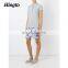 Long grey color plain cotton polo dress t shirts custom design wholesale