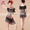 Sexy leopard tassel latin dance dress costume for kids ET-083